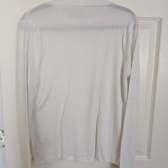 White Funnel Neck Sweater - Picture 3 of 3